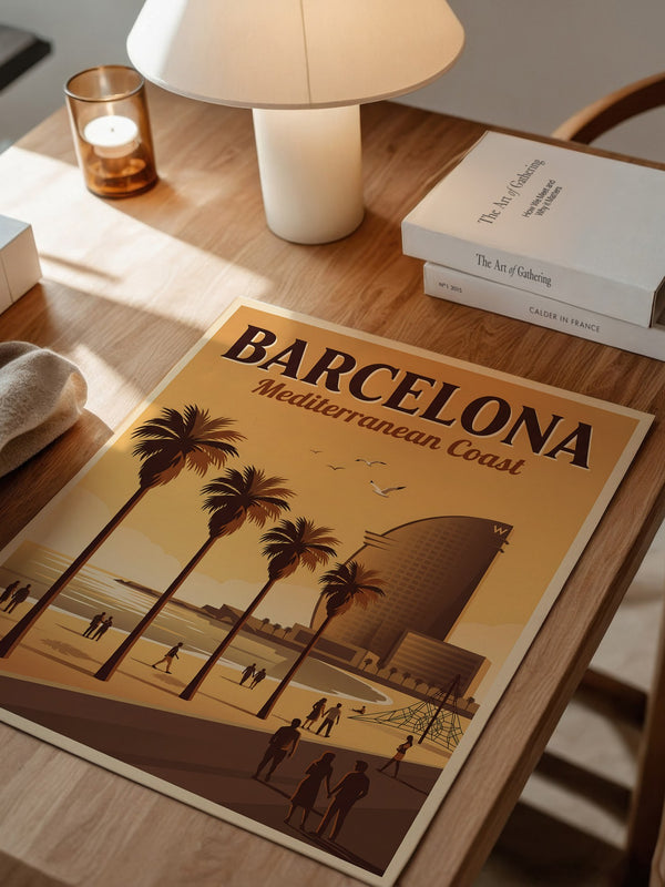 Barcelona Küste Vintage Stil