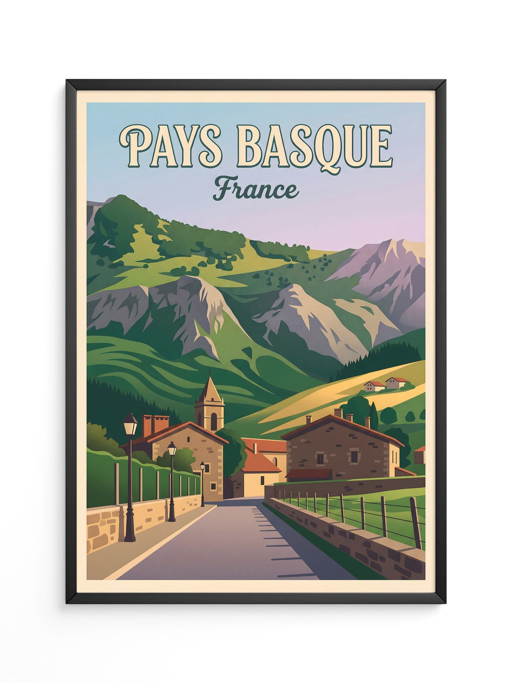 Pays Basque Dorf Retro Stil