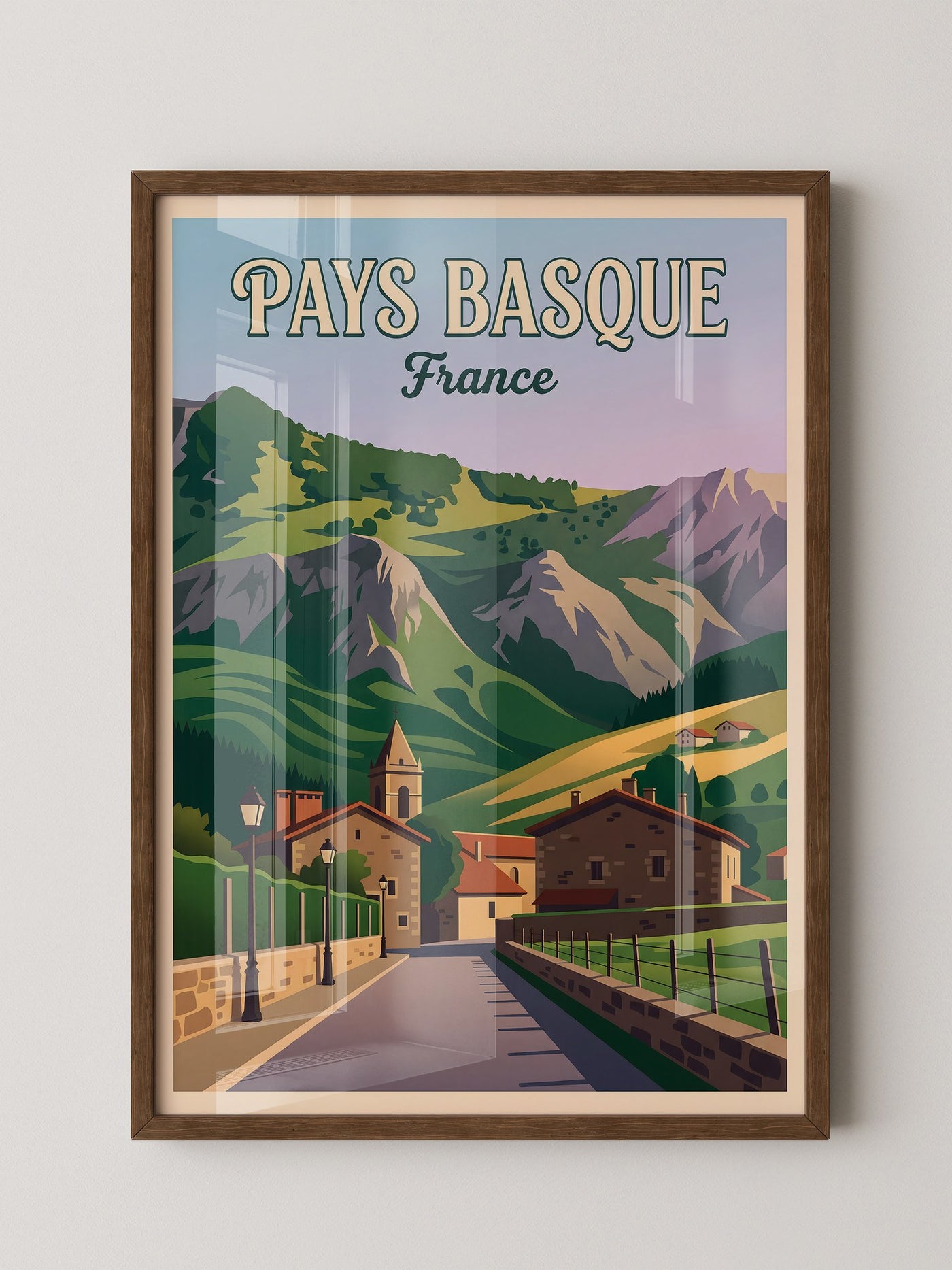 Pays Basque Dorf Retro Stil