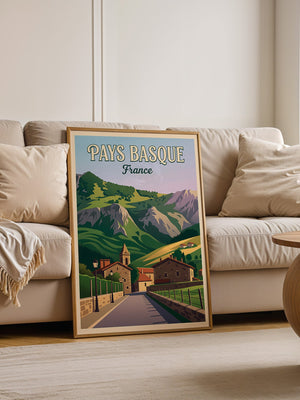 Pays Basque Dorf Retro Stil