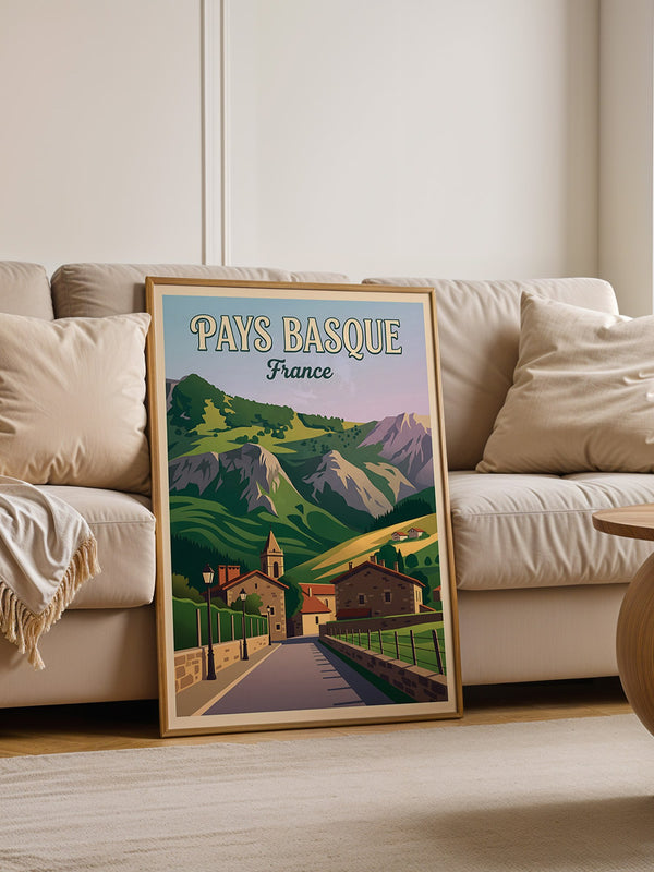Pays Basque Dorf Retro Stil