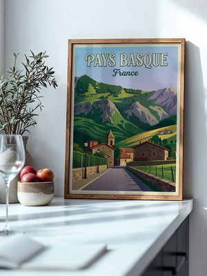 Pays Basque Dorf Retro Stil