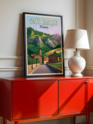 Pays Basque Dorf Retro Stil