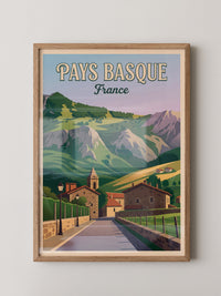 Pays Basque Dorf Retro Stil
