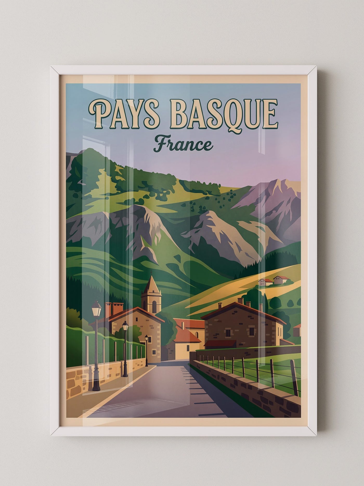 Pays Basque Dorf Retro Stil