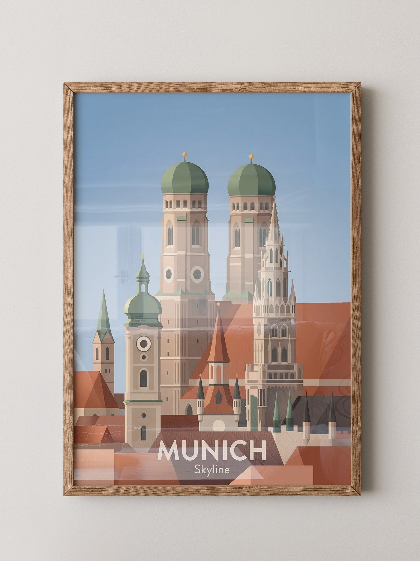 München Skyline Pastellfarben
