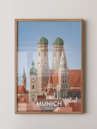 München Skyline Pastellfarben