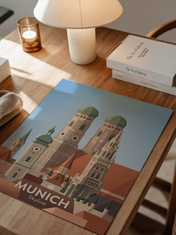 München Skyline Pastellfarben