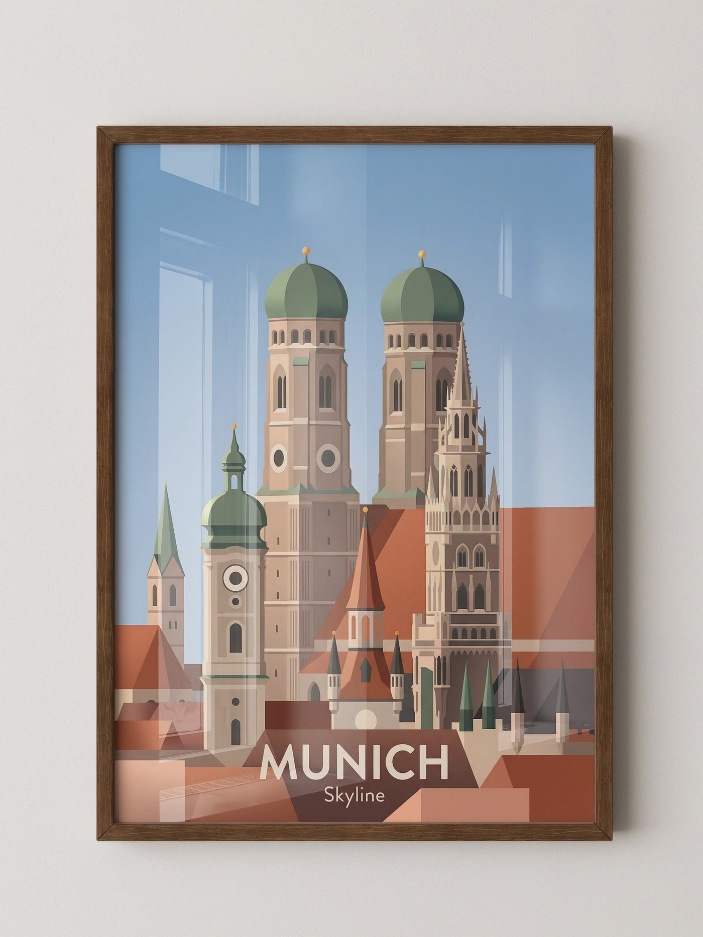 München Skyline Pastellfarben