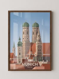 München Skyline Pastellfarben