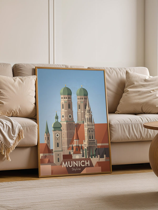 München Skyline Pastellfarben