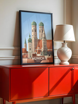 München Skyline Pastellfarben