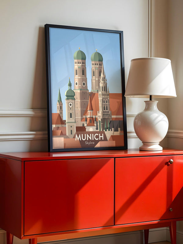 München Skyline Pastellfarben