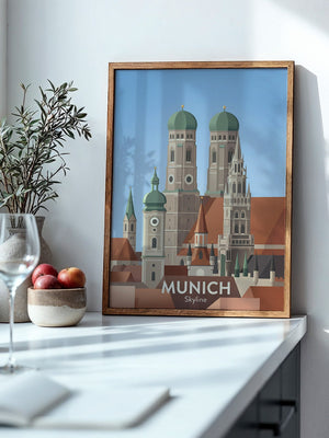 München Skyline Pastellfarben