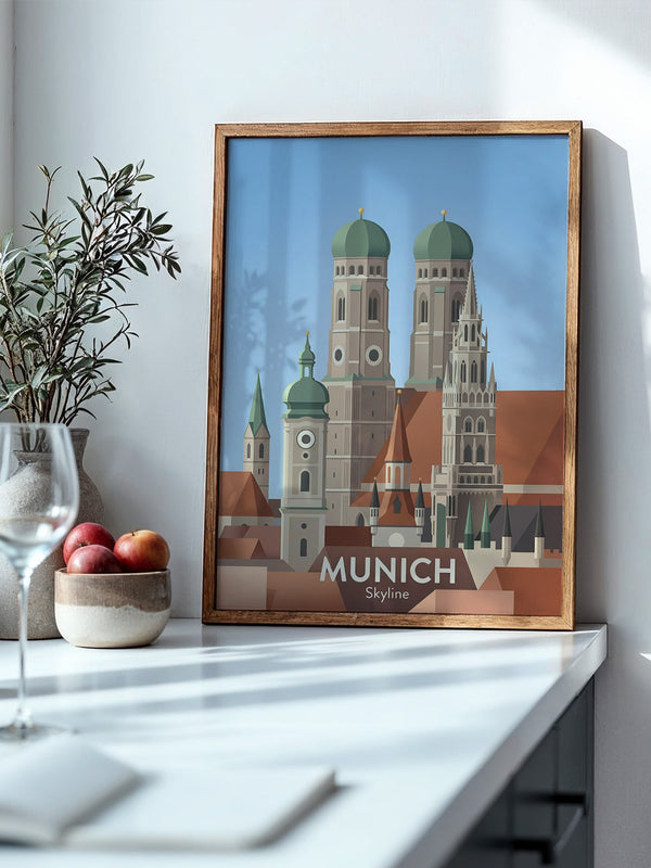 München Skyline Pastellfarben
