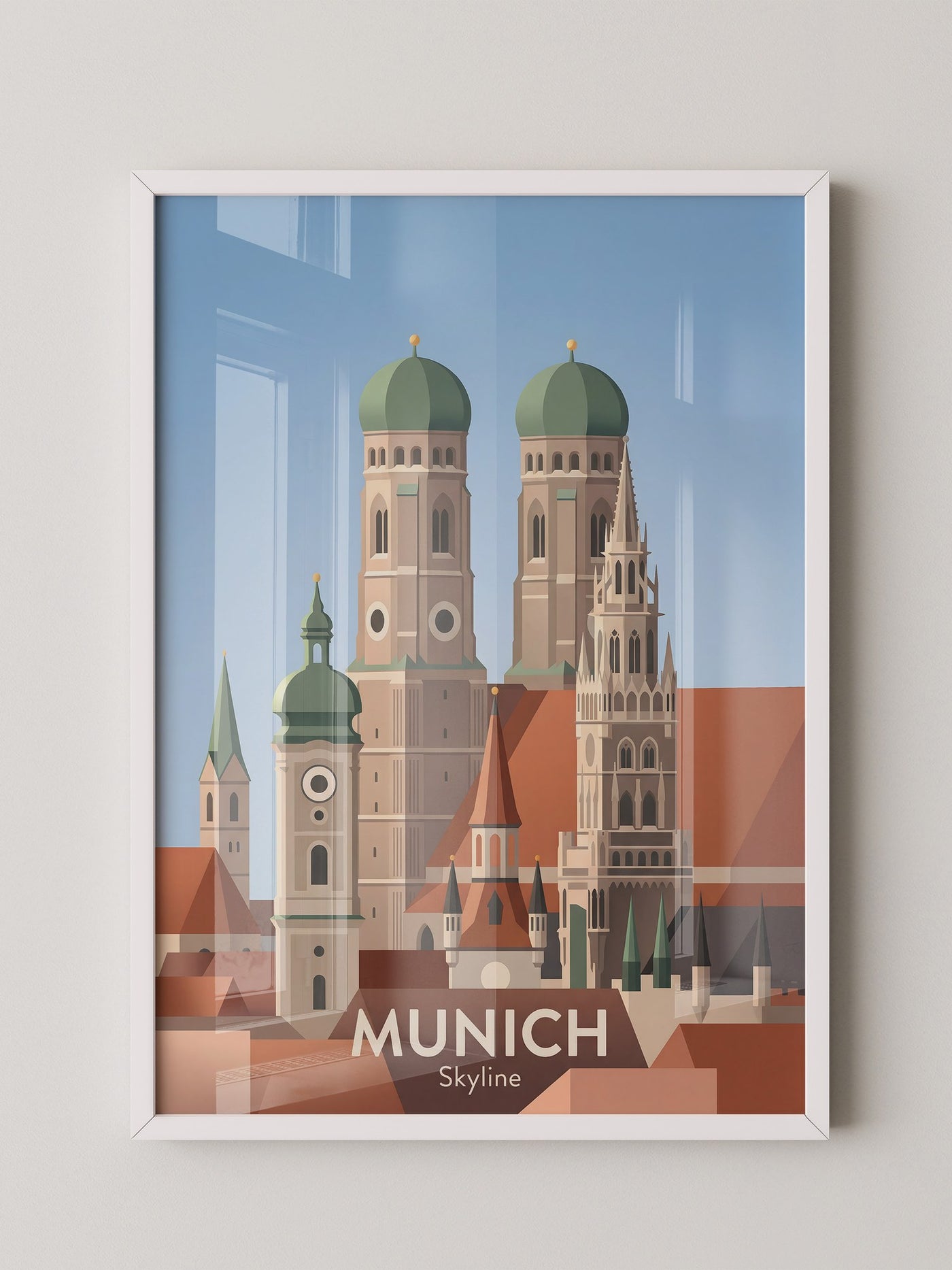 München Skyline Pastellfarben