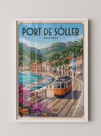 Mallorca Hafen Tram Retro