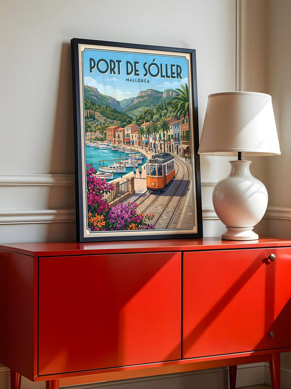 Mallorca Hafen Tram Retro