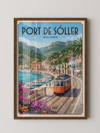 Mallorca Hafen Tram Retro