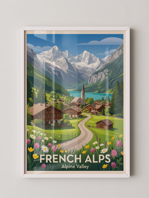 Französische Gebirgsidylle Blumen