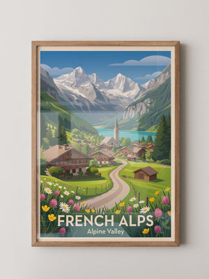 Französische Gebirgsidylle Blumen