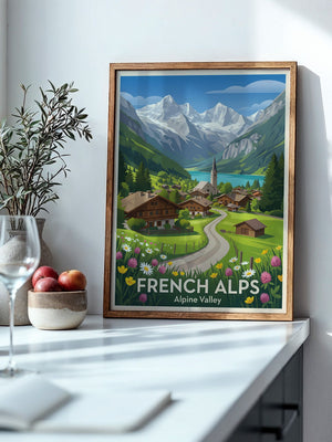 Französische Gebirgsidylle Blumen