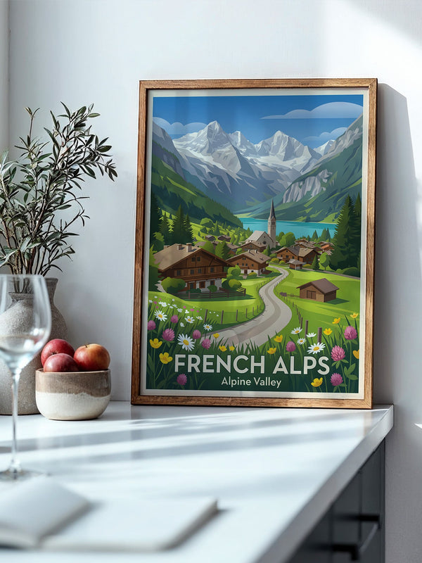 Französische Gebirgsidylle Blumen