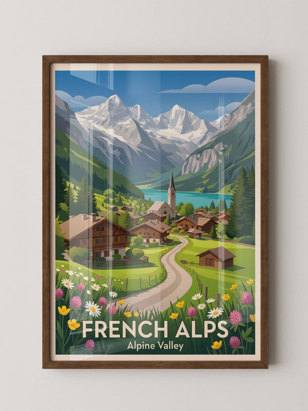 Französische Gebirgsidylle Blumen