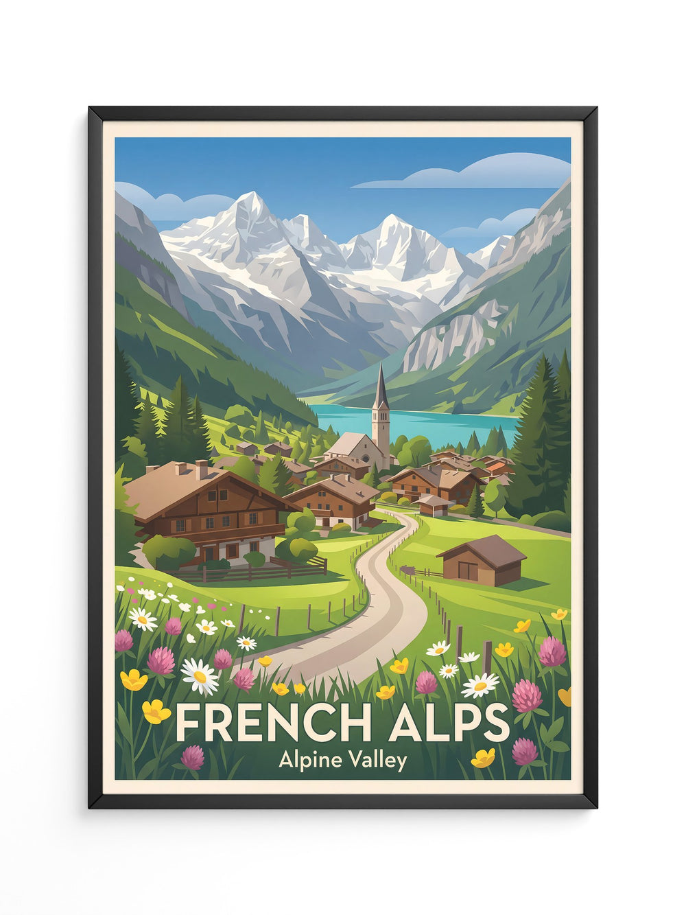 Französische Gebirgsidylle Blumen