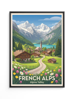 Französische Gebirgsidylle Blumen