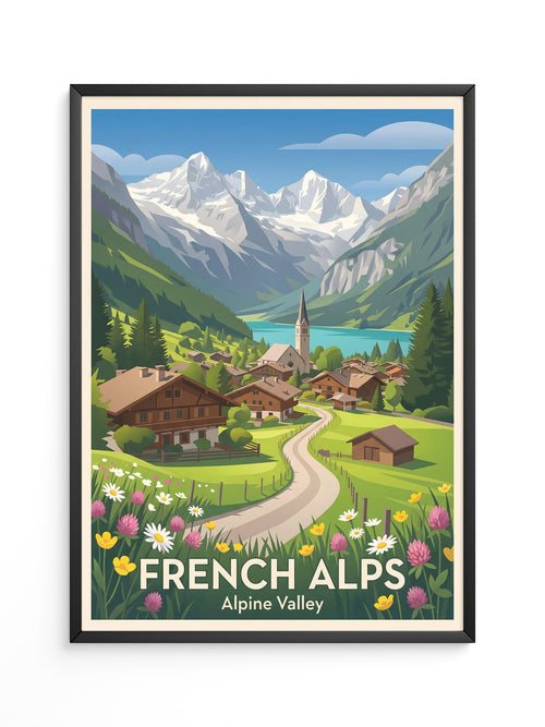 Französische Gebirgsidylle Blumen