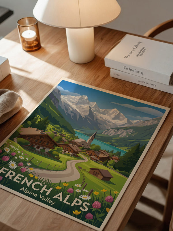 Französische Gebirgsidylle Blumen