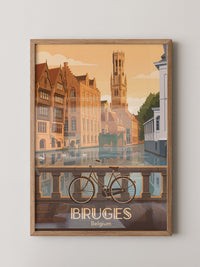 Brügge Fahrrad Wasserkanal retro