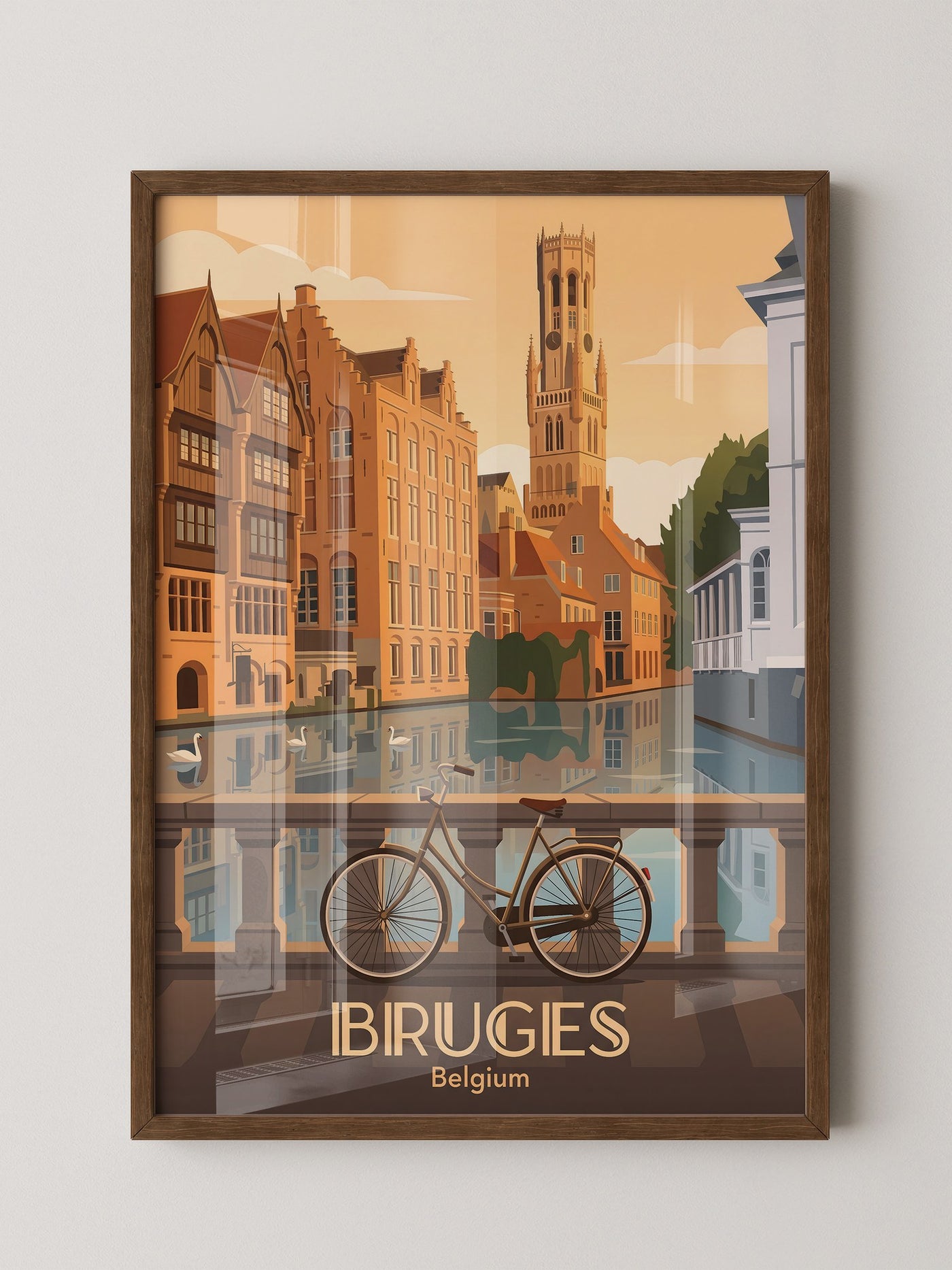 Brügge Fahrrad Wasserkanal retro