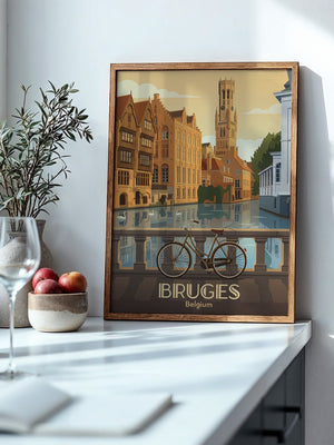 Brügge Fahrrad Wasserkanal retro