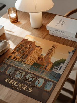 Brügge Fahrrad Wasserkanal retro
