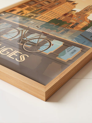 Brügge Fahrrad Wasserkanal retro