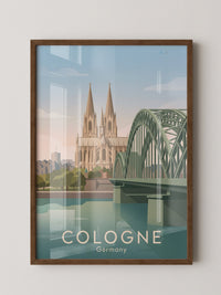 Kölner Dom Brücke Pastell