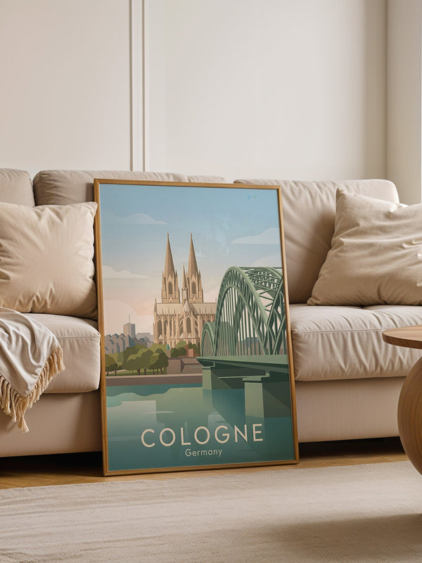 Kölner Dom Brücke Pastell