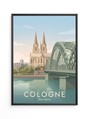 Kölner Dom Brücke Pastell