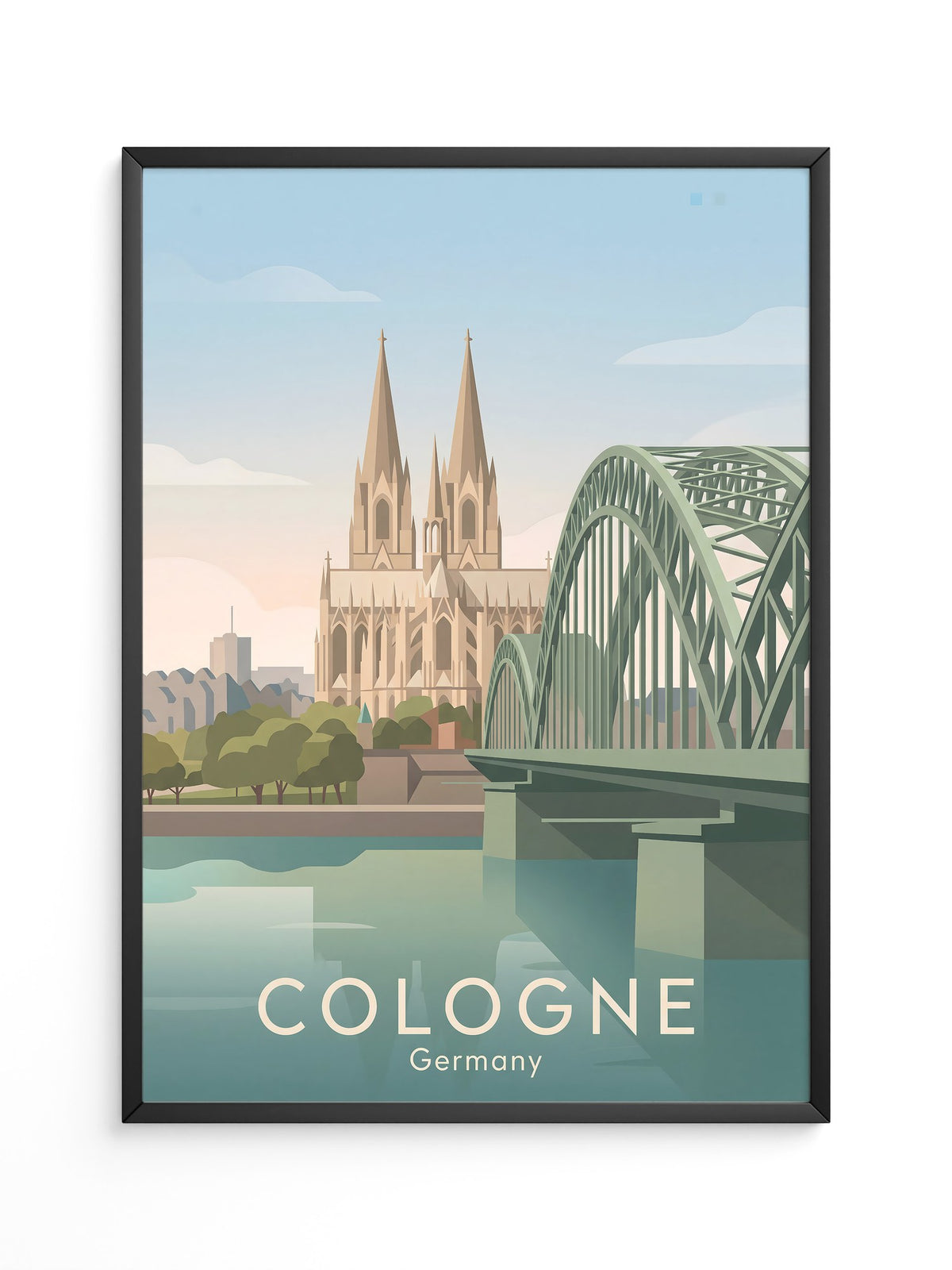 Kölner Dom Brücke Pastell