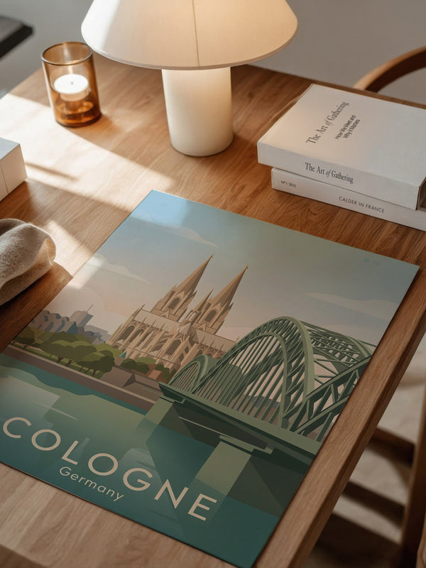 Kölner Dom Brücke Pastell