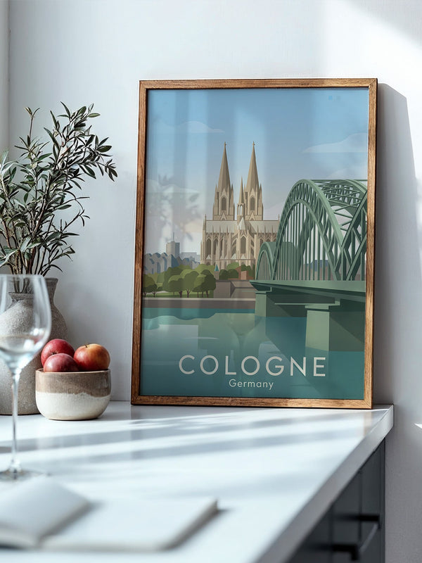 Kölner Dom Brücke Pastell