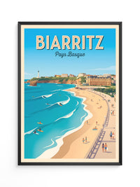 Biarritz Strand Retro Look