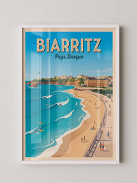 Biarritz Strand Retro Look