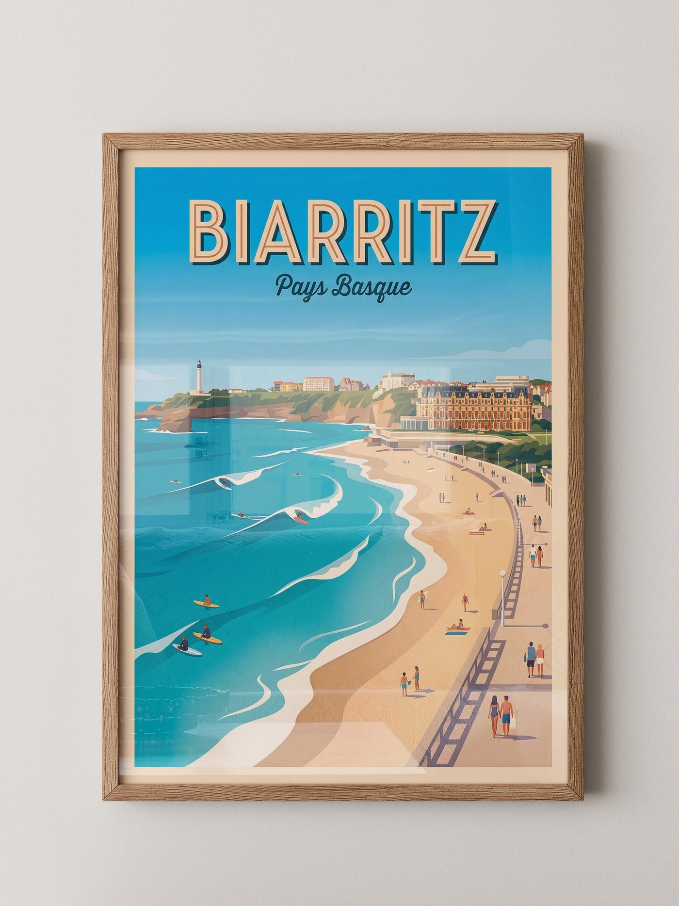 Biarritz Strand Retro Look