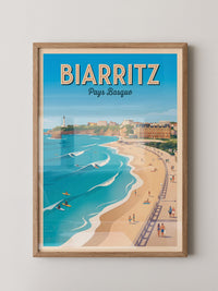 Biarritz Strand Retro Look
