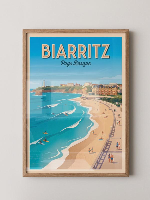 Biarritz Strand Retro Look