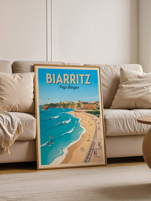 Biarritz Strand Retro Look