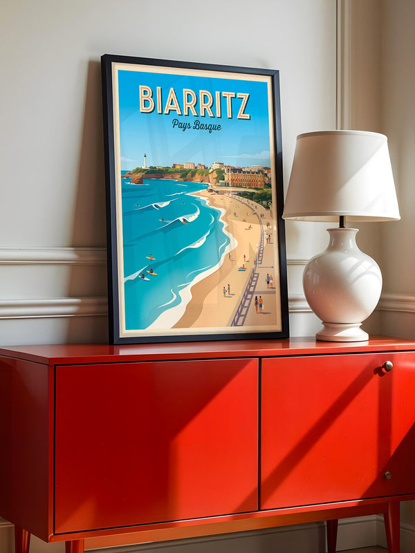 Biarritz Strand Retro Look